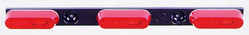 Peterson 136-3R Red Thin-Line Identification Light Bar - Black Steel Bracket